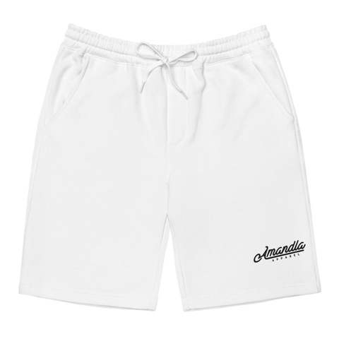 Retro Brand Fleece Shorts - White