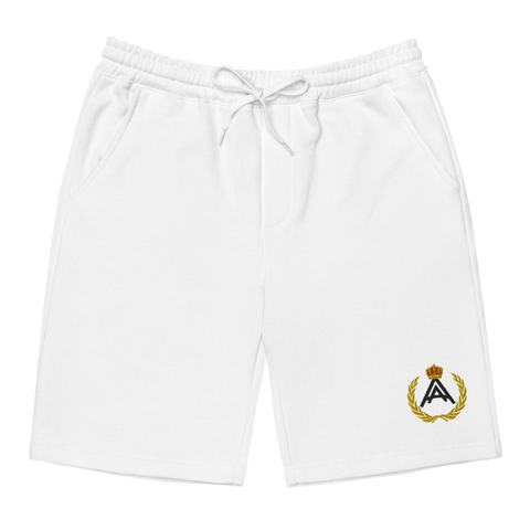 Logo Fleece Shorts - White