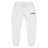 Retro Brand Fleece Joggers - White