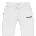 Retro Brand Fleece Joggers - White